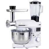 Yasomi Sm 1504Bml Beyaz Led Ekranlı Kıyma Çekme Aparatlı Ve Blender Stand Mikser Mutfak Şefi 1500W thumbnail 3