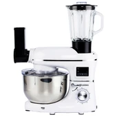 Yasomi Sm 1504Bml Beyaz Led Ekranlı Kıyma Çekme Aparatlı Ve Blender Stand Mikser Mutfak Şefi 1500W thumbnail 2