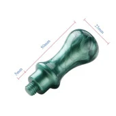 Mum Mühürü Sapı ABS Reçine El Yapımı Sedefli Yeşil M8 Dişli thumbnail 3