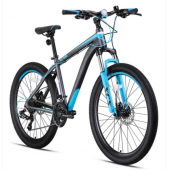 Kron XC 100 27.5 Jant 18" 21 Vites Hidrolik Disk Fren Erkek Dağ Bisikleti - Mat Füme-Gri/Mavi - 3