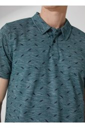 Baskılı Yeşil Erkek Polo T-shirt Ts1014000274 thumbnail 5
