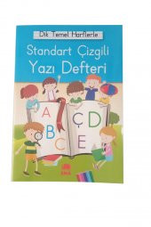 Güzel Yazı Defteri Orta Boy 16,5x24 cm 24 Yaprak 6 Adet Standart Çizgili Yazı Defteri Dik Temel Harflerle 1. Sınıf - 2