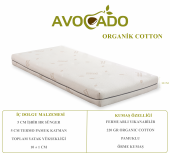 60x90 AVOCADO Organik Cotton Termo Oyun Parkı Yatağı 60x90 Sepet Beşik Yatağı Thermo Bebek Yatağı 6090AOCTHERMO - 2