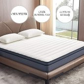 Avocado Grey Ortopedik Yatak Kuş Tüyü Pedli Ortopedik Ultra Yaylı Yatak Tek Kişilik Çift Kişilik Grey-60x170 - 2