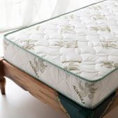 POOLY Ortopedik Tek Kişilik Aloevera Desenli Yaylı Yatak Özel Ölçü 90x190 cm - 1