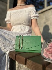 ŞANLI Online Kadın Zincir Askılı Çanta Yeşil - 2