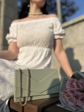 ŞANLI Online Kadın Zincir Askılı Çanta Mint - 2