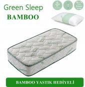 Heyner Green Sleep Bamboo Lüx Ortopedik Yaylı Yatak (YASTIK HEDİYELİ) HBY80X180 - 1