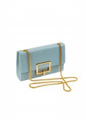 ŞANLI Online Kadın Tokalı Zincir Askılı Çanta Bebe Mavisi - 3