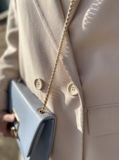 ŞANLI Online Kadın Tokalı Zincir Askılı Çanta Bebe Mavisi - 4