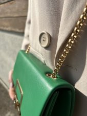 ŞANLI Online Kadın Tokalı Zincir Askılı Çanta Yeşil - 4