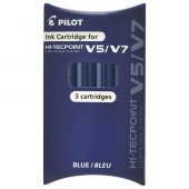 Pilot V7 Hi-Tecpoint Karuşlu Yedek 3lü Mavi - 1