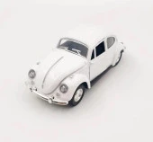 Nostaljik Metal Çek Bırak Araba Beyaz thumbnail 2