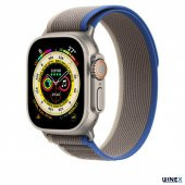 Winex 42-44mm Yeni Nesil Apple Uyumlu Akıllı Saat Kordonu Hasır Gri Mavi - 3
