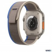 Winex 42-44mm Yeni Nesil Apple Uyumlu Akıllı Saat Kordonu Hasır Gri Mavi - 4