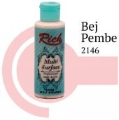 Rich Multi Surface 2146 Bej Pembe Akrilik Boya 120 cc - 1