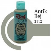 Rich Multi Surface 2112 Antik Bej Akrilik Boya 120 cc - 2