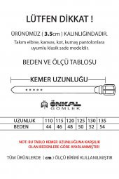 Orijinal Erkek Metal Tokalı Deri Şık Klasik Model Kot Kumaş Takım Elbise Uyumlu Erkek Kemer - 7