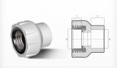 Ege Yıldız PPRC 25X12 Dişi Adaptör Gri - 1