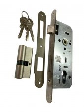 Kale Oval 15 R 40 mm Nikel Silindirli Kapı Kilidi - 1
