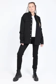 Kadın Oversize Jean Gömlek Siyah - 7