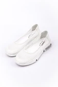 Milano Beyaz Renkli Lux Lazer Kesimli Kadın Yazlık Spor Ayakkabı - 4