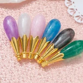 Mum Mühürü Sapı ABS Reçine Tomurcuk Simli Pembe M8 Dişli thumbnail 5