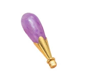 Mum Mühürü Sapı ABS Reçine Tomurcuk Simli Menekşe M8 Dişli thumbnail 1