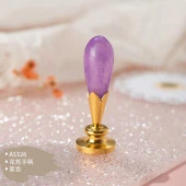 Mum Mühürü Sapı ABS Reçine Tomurcuk Simli Menekşe M8 Dişli thumbnail 3