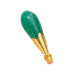 Mum Mühürü Sapı ABS Reçine Tomurcuk Simli Yeşil M8 Dişli thumbnail 1