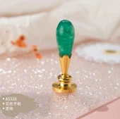 Mum Mühürü Sapı ABS Reçine Tomurcuk Simli Yeşil M8 Dişli thumbnail 3