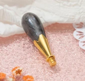 Mum Mühürü Sapı ABS Reçine Tomurcuk Simli Füme M8 Dişli thumbnail 2