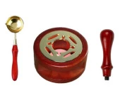 Davetiye Mum Mühürü Uygulama Seti Kahverengi 3 lü Set thumbnail 1