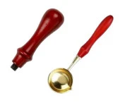 Davetiye Mum Mühürü Uygulama Seti Kahverengi 2 li Set thumbnail 1