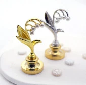 Mum Mühür Damga Kolu Premium Metal Çan Orkidesi Gümüş thumbnail 5