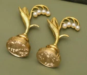 Mum Mühür Damga Kolu Premium Metal Çan Orkidesi Gold thumbnail 5