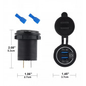 12-24Volt Araç/tekne/motosiklet (Quick) Hızlı Şarj Anahtarlı Kırmızı Işık - 2