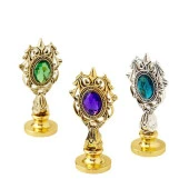 Kraliyet Mavi Taşlı Döküm Metal Mum Mühürü Sapı Antik Gümüş thumbnail 7