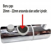 Aletçantam Asansör Sürgülü Duş Askısı Ayarlı Ray Mafsal -22mm çaplı borular için - 2