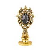 Kraliyet Füme Taşlı Döküm Metal Mum Mühürü Sapı Antik Gold - 1