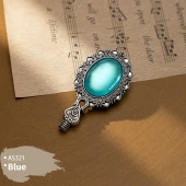 Kraliyet Mavi Taşlı Döküm Metal Mum Mühürü Sapı Antik Gümüş thumbnail 4