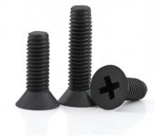 M3 X 12Mm Düz Başlı Plastik Civata Vida Siyah X 5 Adet (rf008) - 1