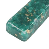 Mum Mühürü Sapı ABS Reçine El Yapımı Simli Yeşil M8 Dişli thumbnail 3