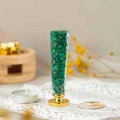 Mum Mühürü Sapı ABS Reçine El Yapımı Simli Yeşil M8 Dişli thumbnail 7