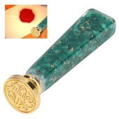 Mum Mühürü Sapı ABS Reçine El Yapımı Simli Yeşil M8 Dişli thumbnail 10