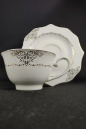 Digithome Porselen 6 Kişilik Çay Nescafe Fincan Takımı Yaldızlı RISE-200 62626 thumbnail 5