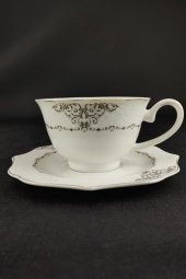 Digithome Porselen 6 Kişilik Çay Nescafe Fincan Takımı Yaldızlı RISE-200 62626 thumbnail 4