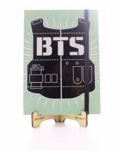 Lastikli Noktalı Sert Kapak BTS Defter - 1