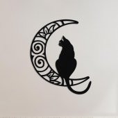 Veraart Aydaki Kedi Figürlü Duvar Dekorlu Gece Lambası 50 cm - 8