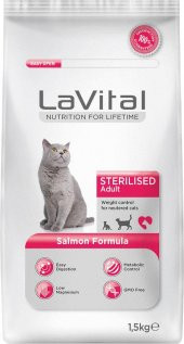 LaVital Somonlu Kısırlaştırılmış Kedi Maması 1,5 Kg - 1